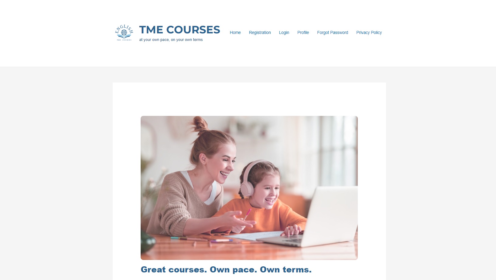 courses website photo